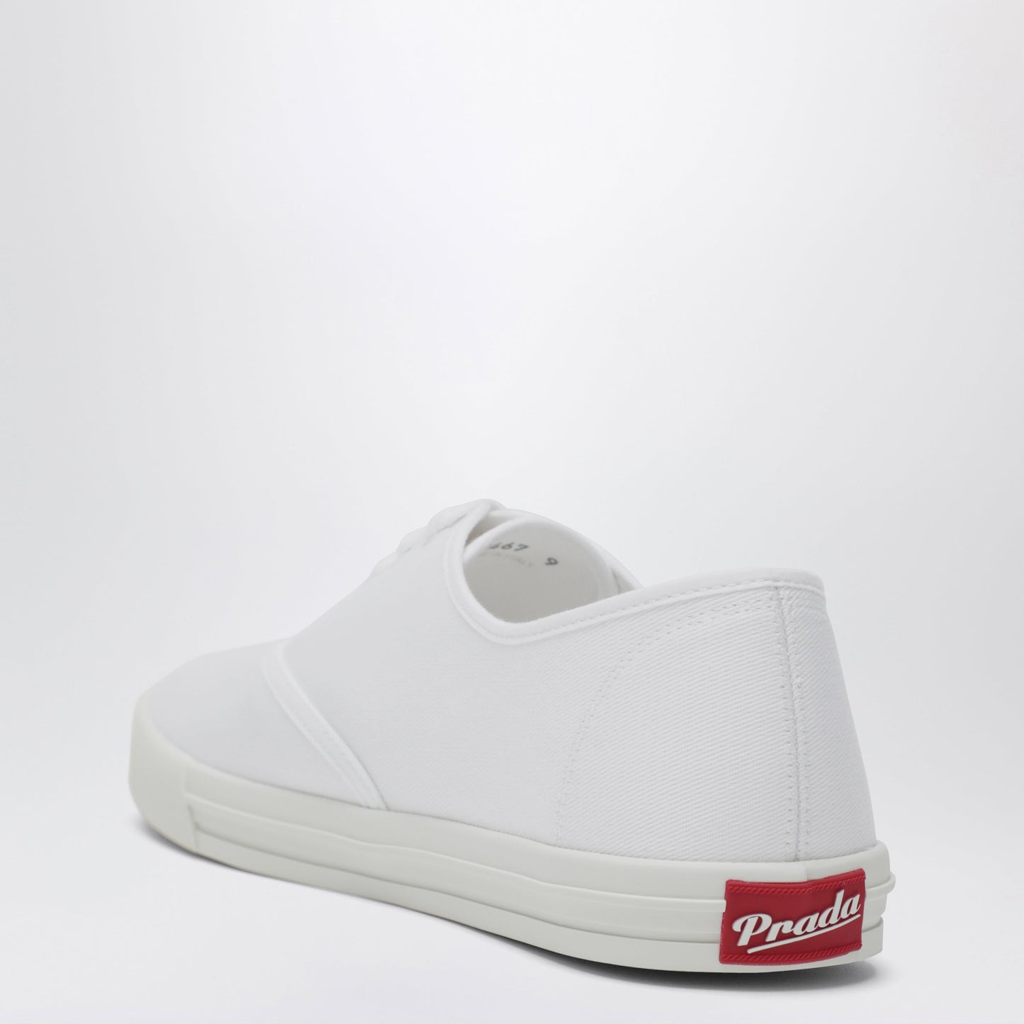 Prada White Drill Fabric Sneakers Men PRADA