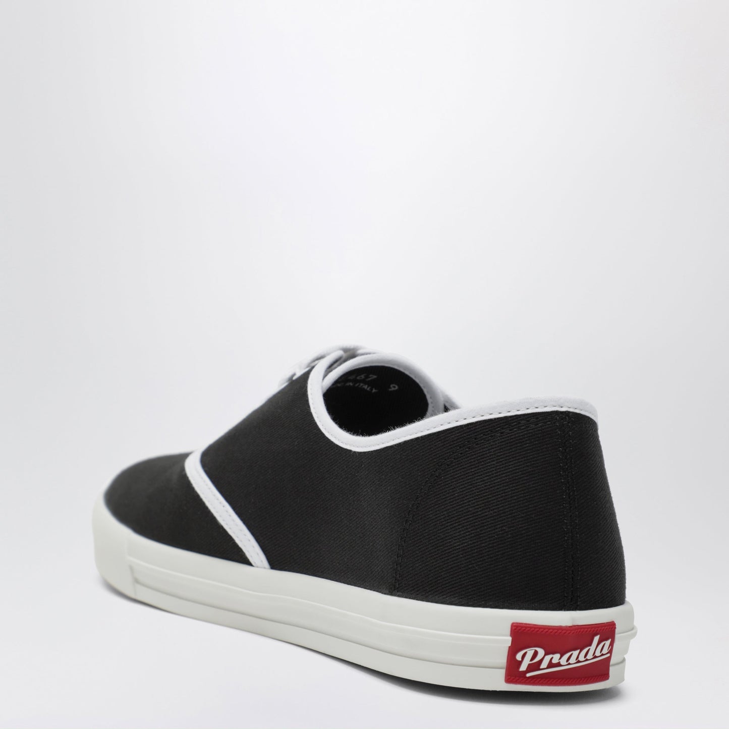 Prada Black Drill Fabric Sneakers Men PRADA