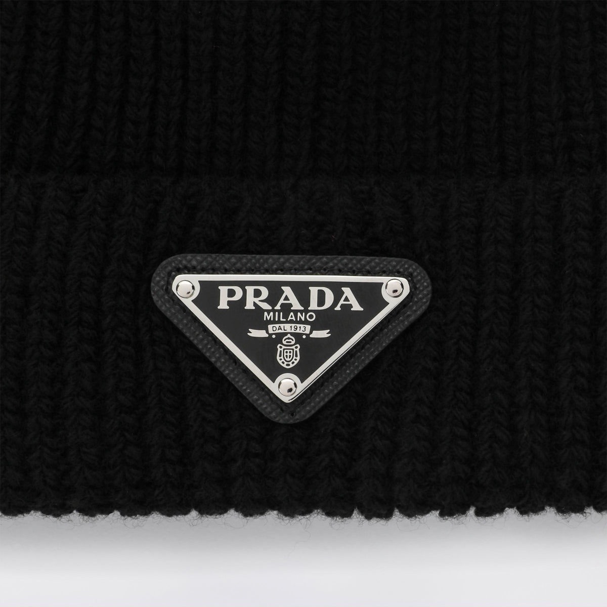 Prada Wool Hat With Triangle Logo Men PRADA