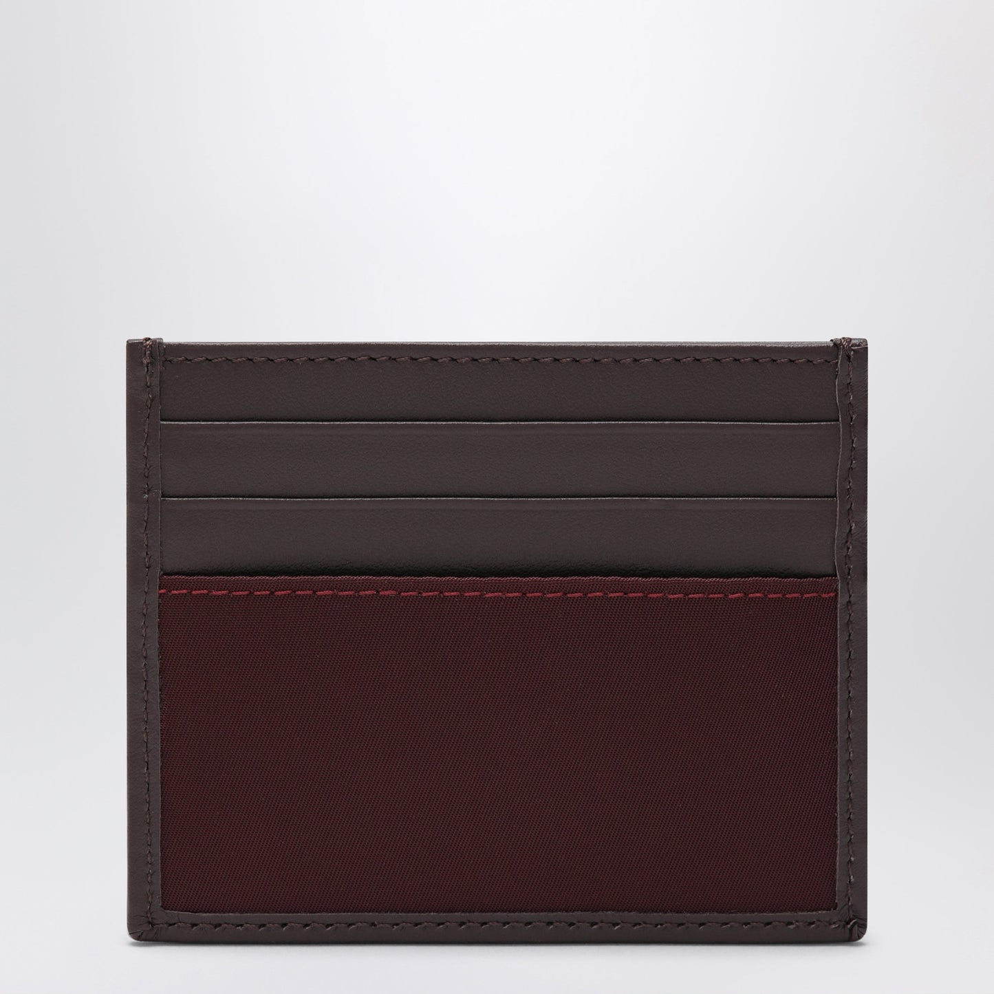 Prada Prada Speedrock Cardholder In Re-Nylon And Burgundy Leather Men PRADA