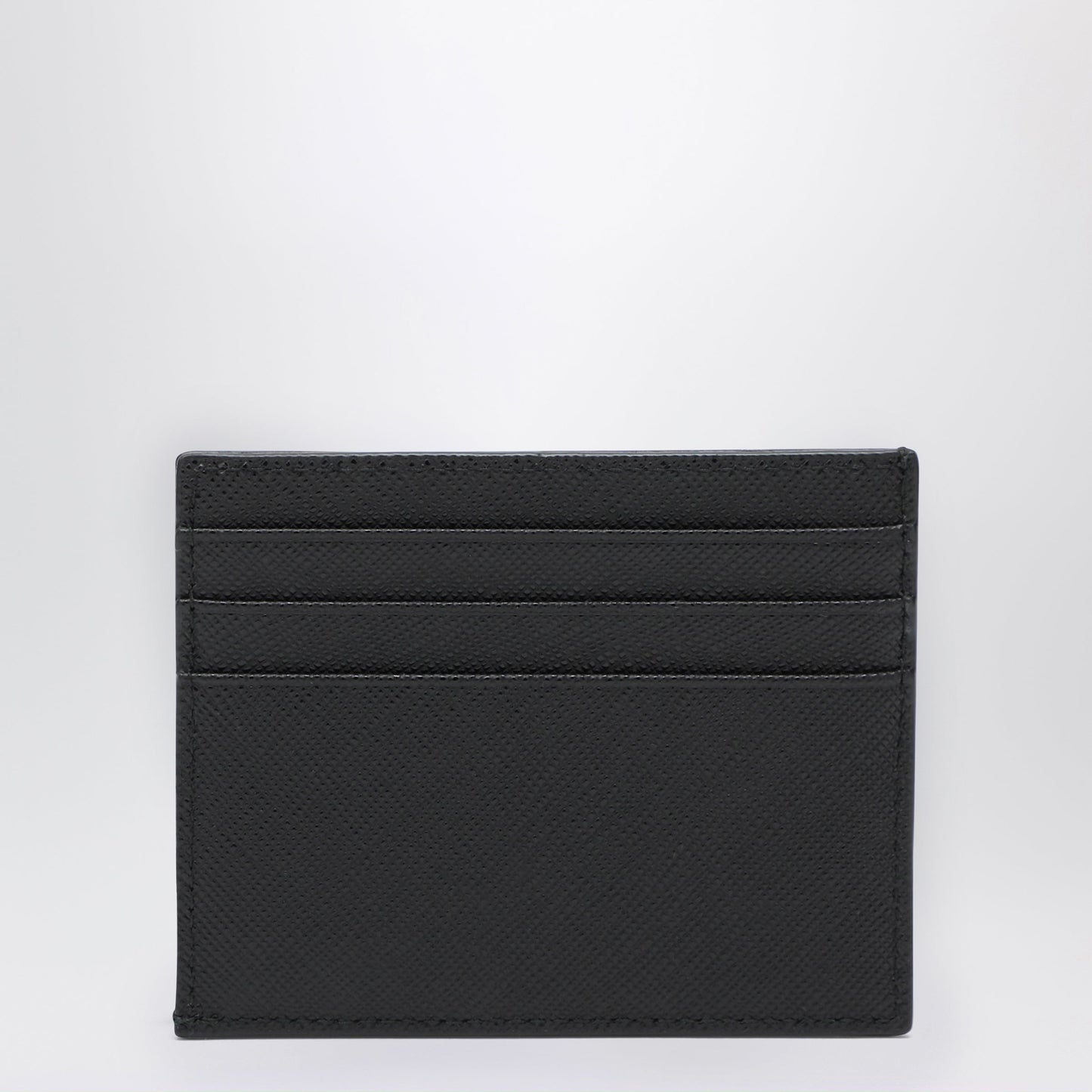 Prada Black Saffiano Leather Credit Card Holder Men PRADA