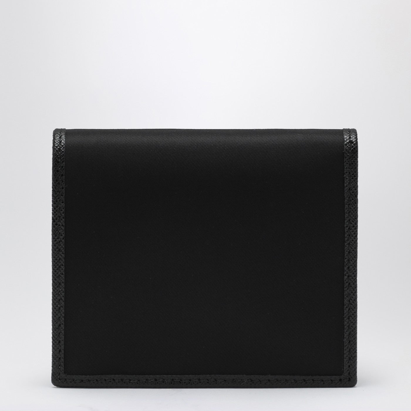 Prada Black Wallet In Nylon E Saffiano Men PRADA