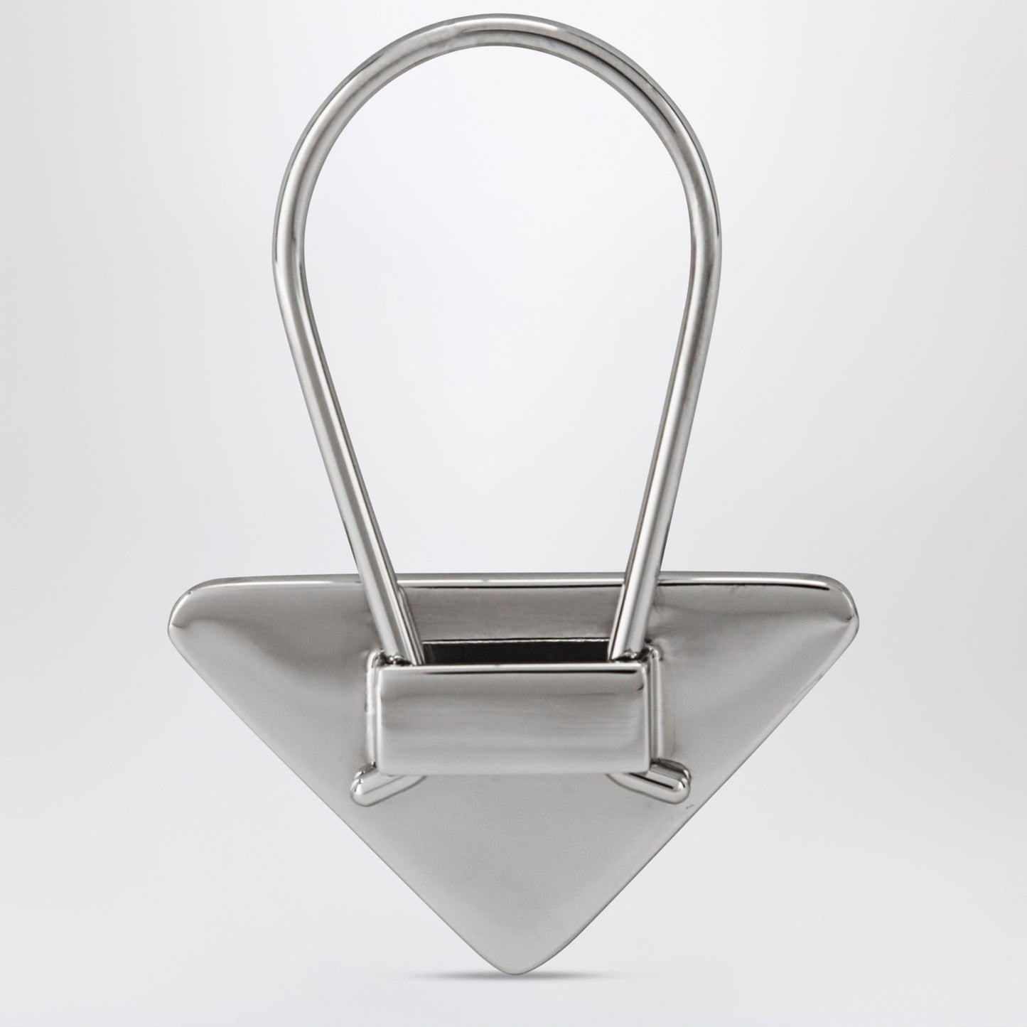 Prada Black/Silver Keyring In Enamelled Metal Men PRADA