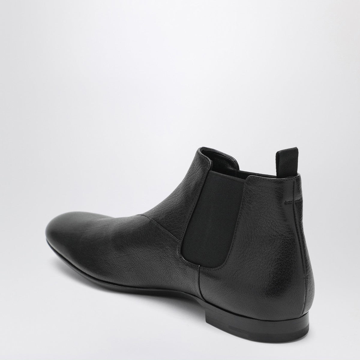 Prada Black Leather Chelsea Boots Men PRADA
