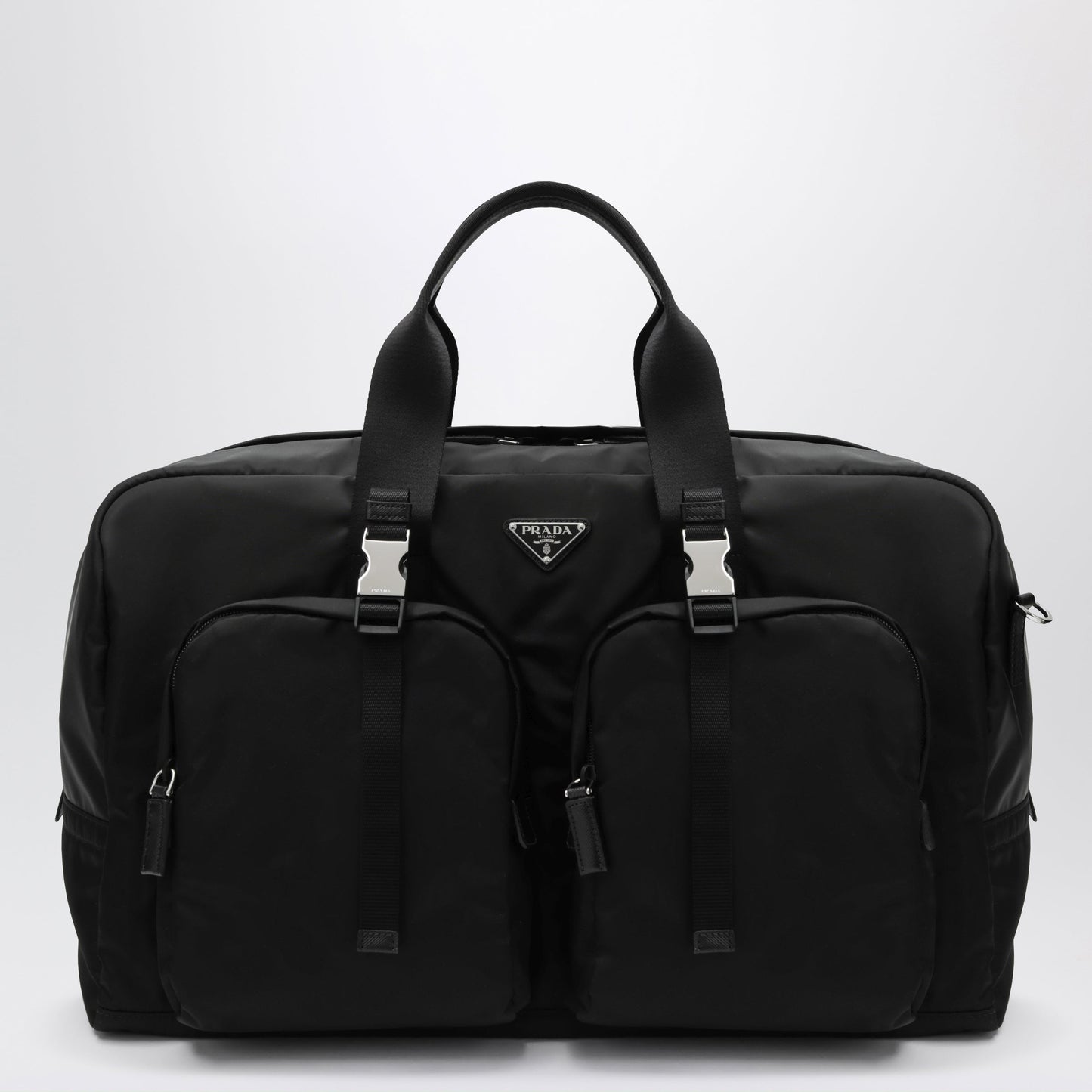 Prada Black Re-Nylon And Saffiano Travel Bag Men PRADA