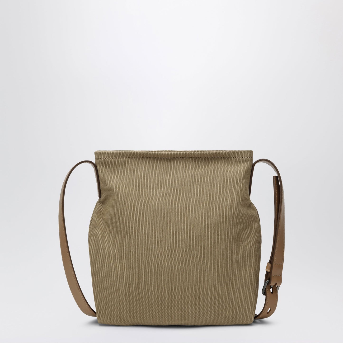 Prada Route Crossbody Bag In Canvas And Khaki Leather Men PRADA