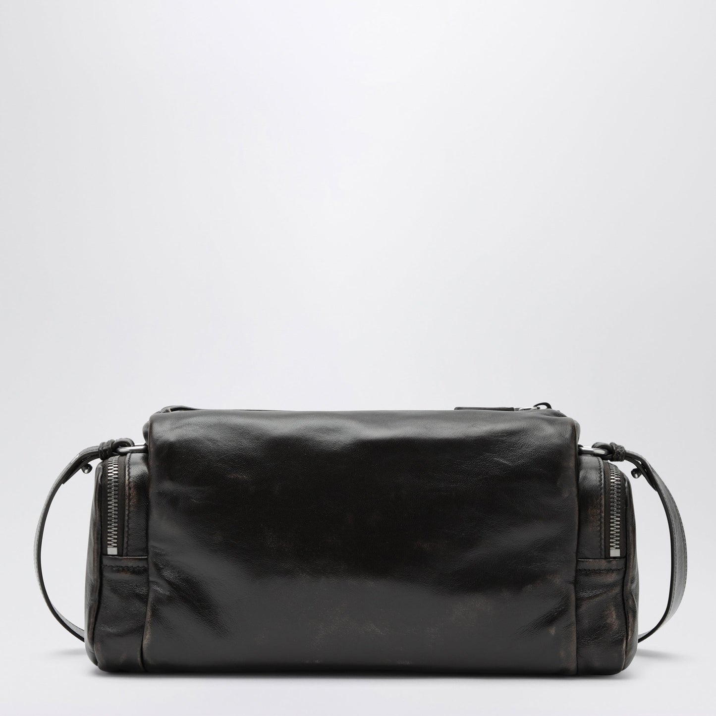 Prada Dark Brown Aged-Effect Nappa Crossbody Bag Men PRADA