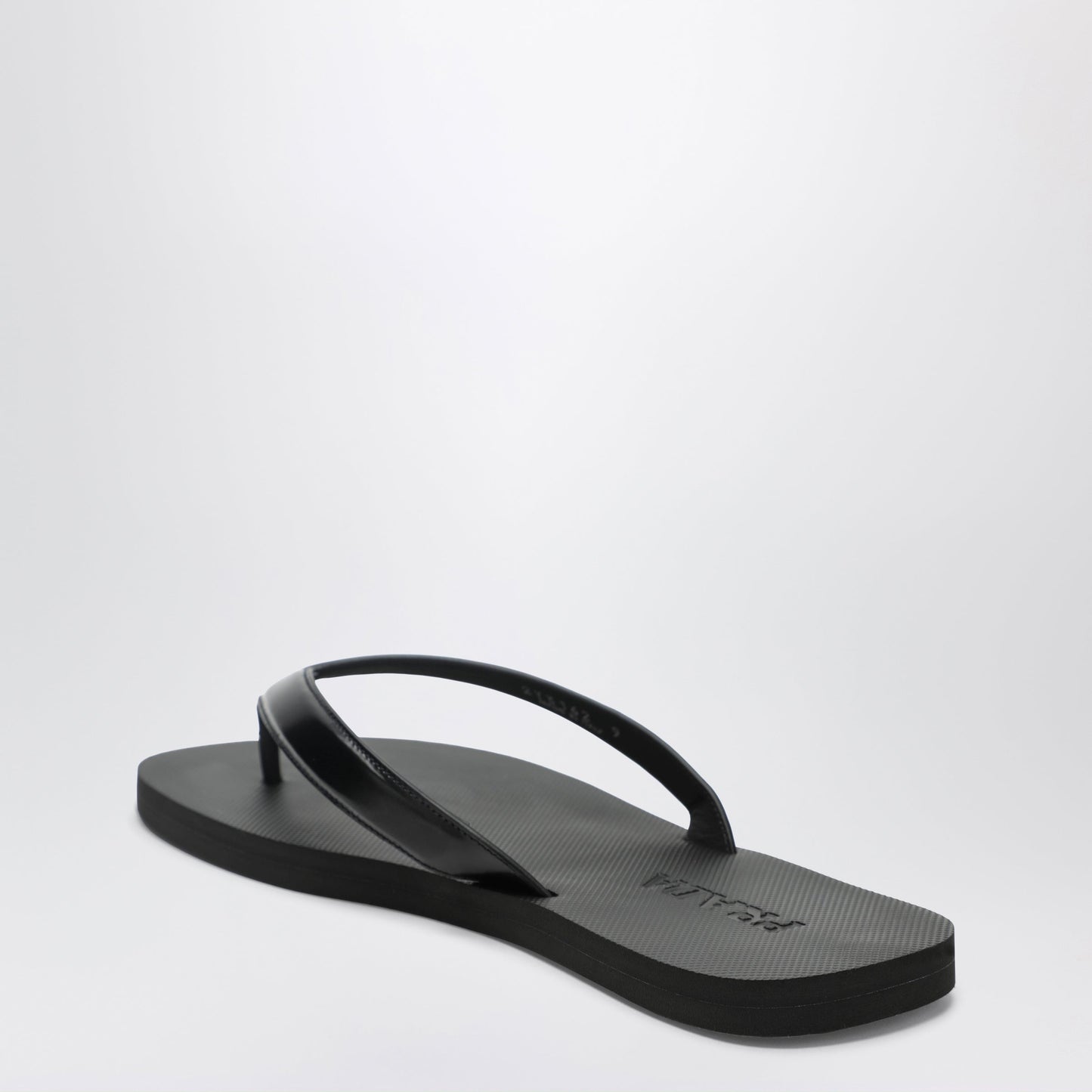 Prada Black Brushed Leather Flip-Flop Sandals Men PRADA