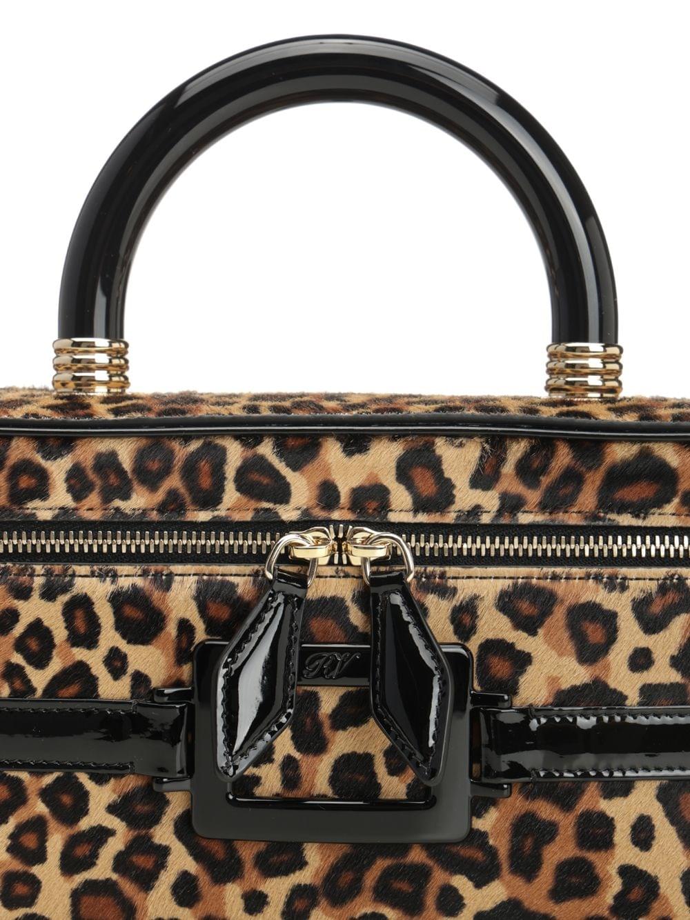 Roger Vivier Women Belle Vivier Leopard-Print Buckle Tote Bag ROGER VIVIER
