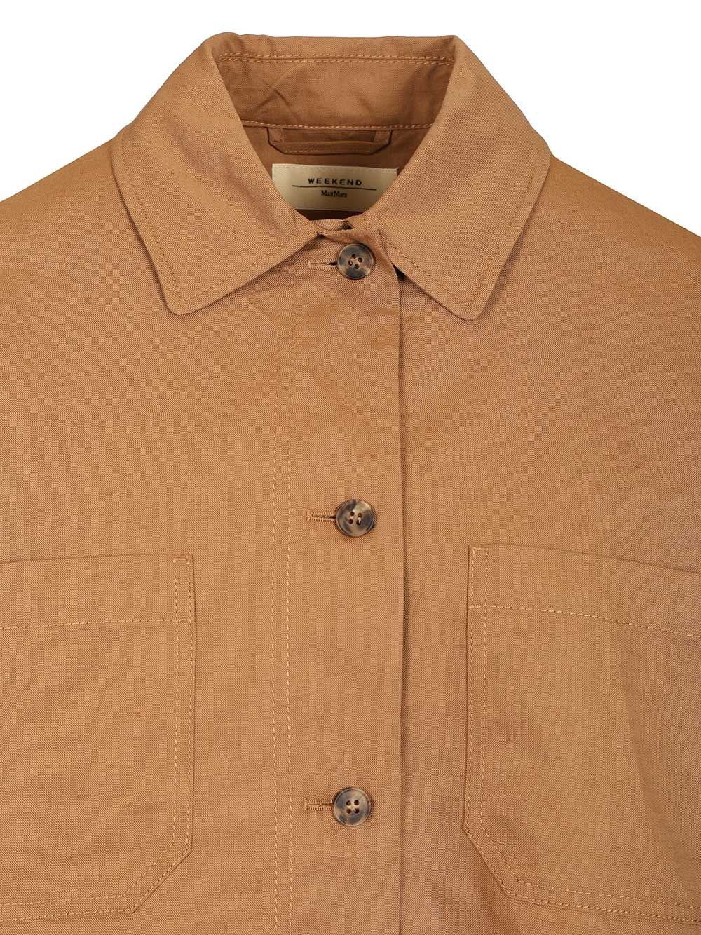 Weekend Max Mara Women Oversized Jacket In Cotton And Linen Mat WEEKEND MAX MARA