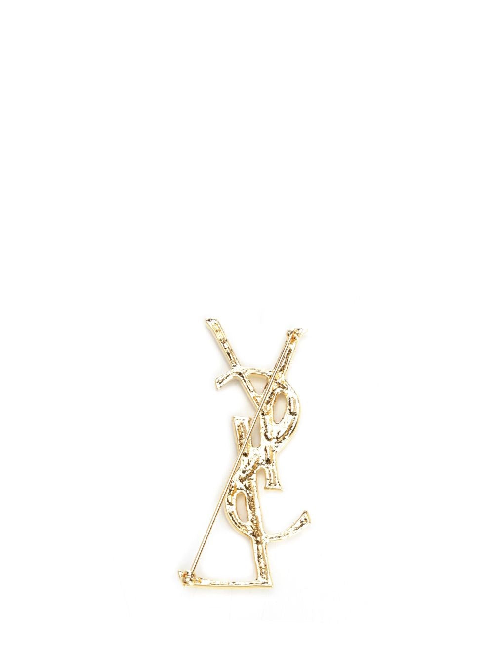 Saint Laurent Women Cassandre Crocodile Brooch SAINT LAURENT