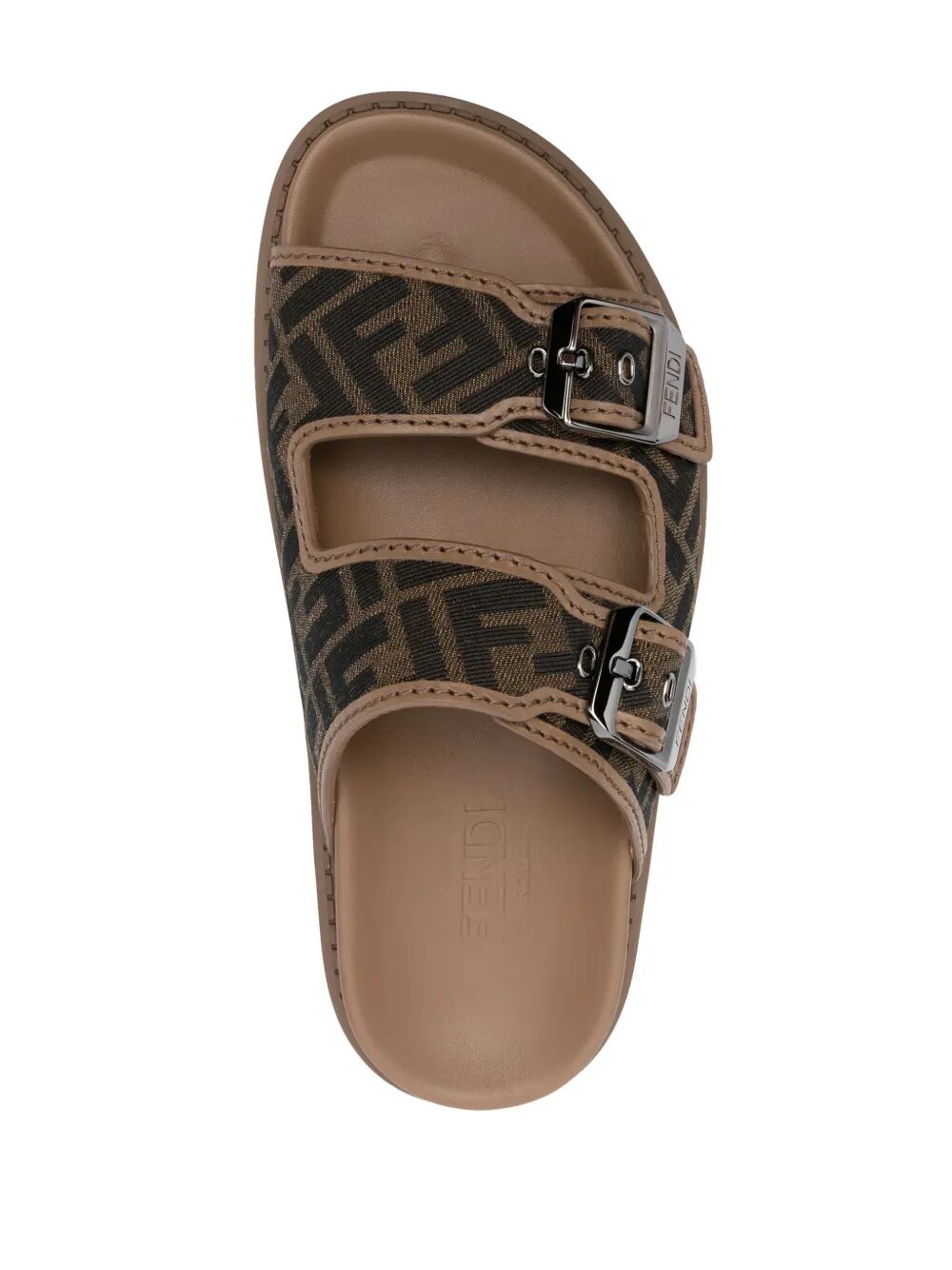 Fendi Men Fendi Feel Ff Jacquard Fabric Sandals FENDI