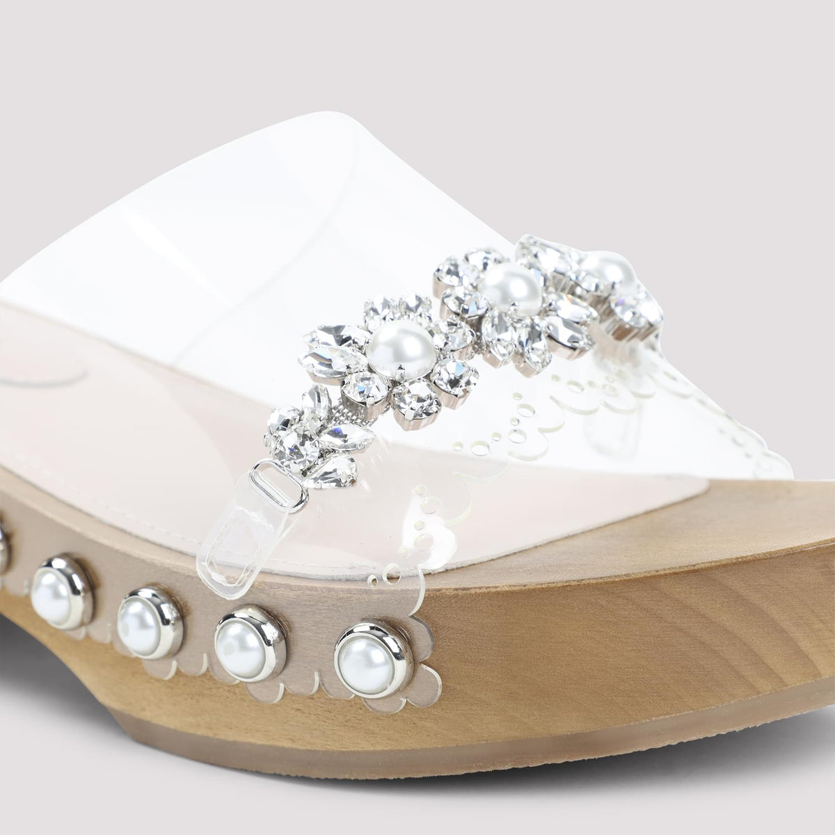 Simone Rocha Scalopped Wooden Clog Sandals Women SIMONE ROCHA