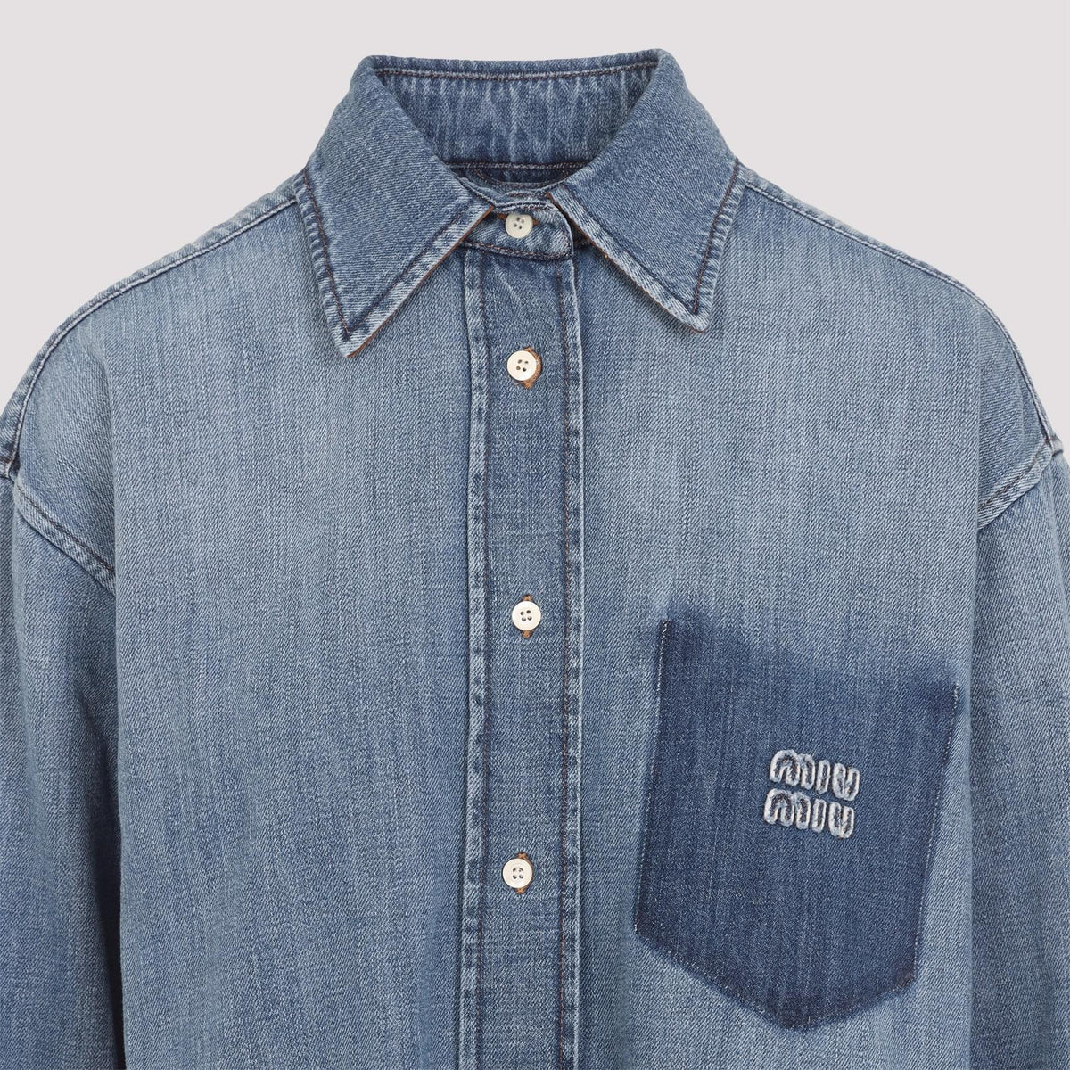 Miu Miu Denim Shirt Women Women MIU MIU