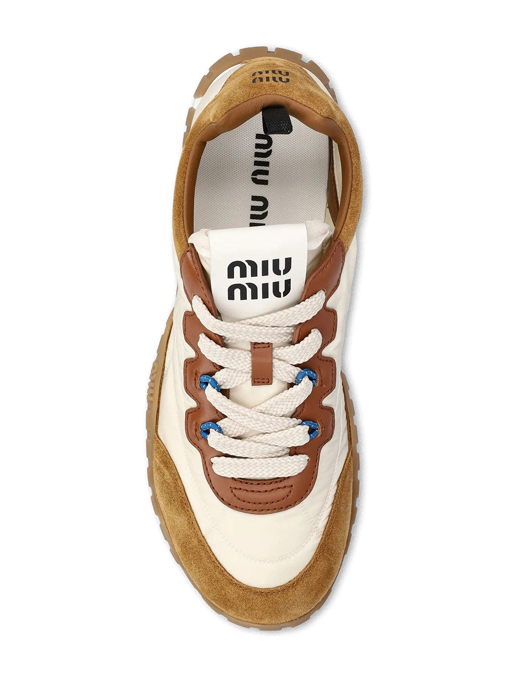 Miu Miu Women Tyre Technical Fabric, Suede And Leather Sneakers MIU MIU