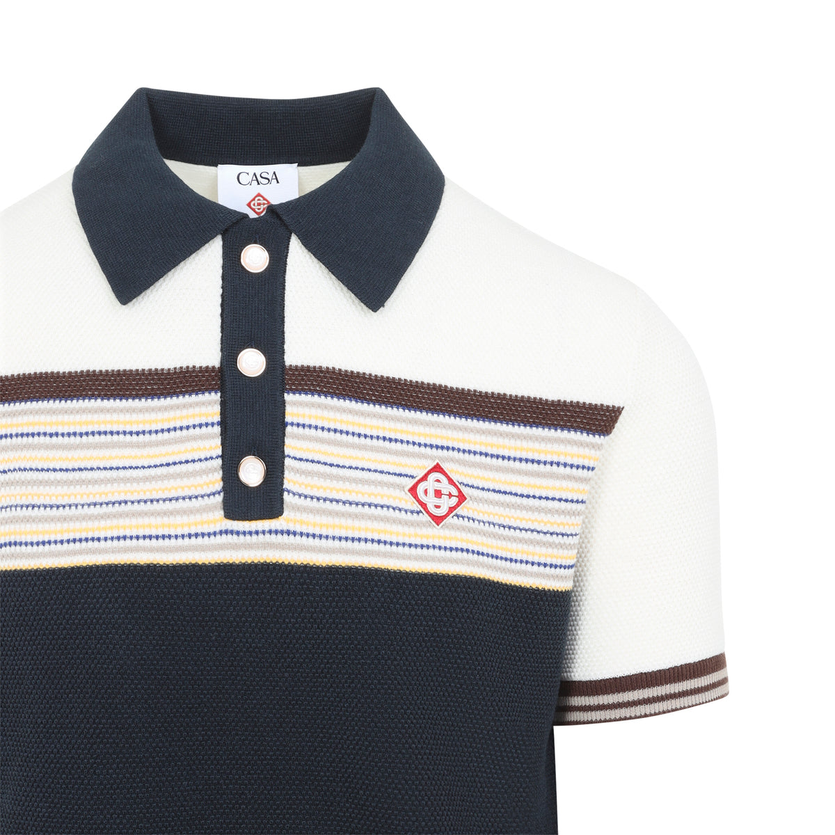 Casablanca Cafe Stripe Polo Shirt Men CASABLANCA