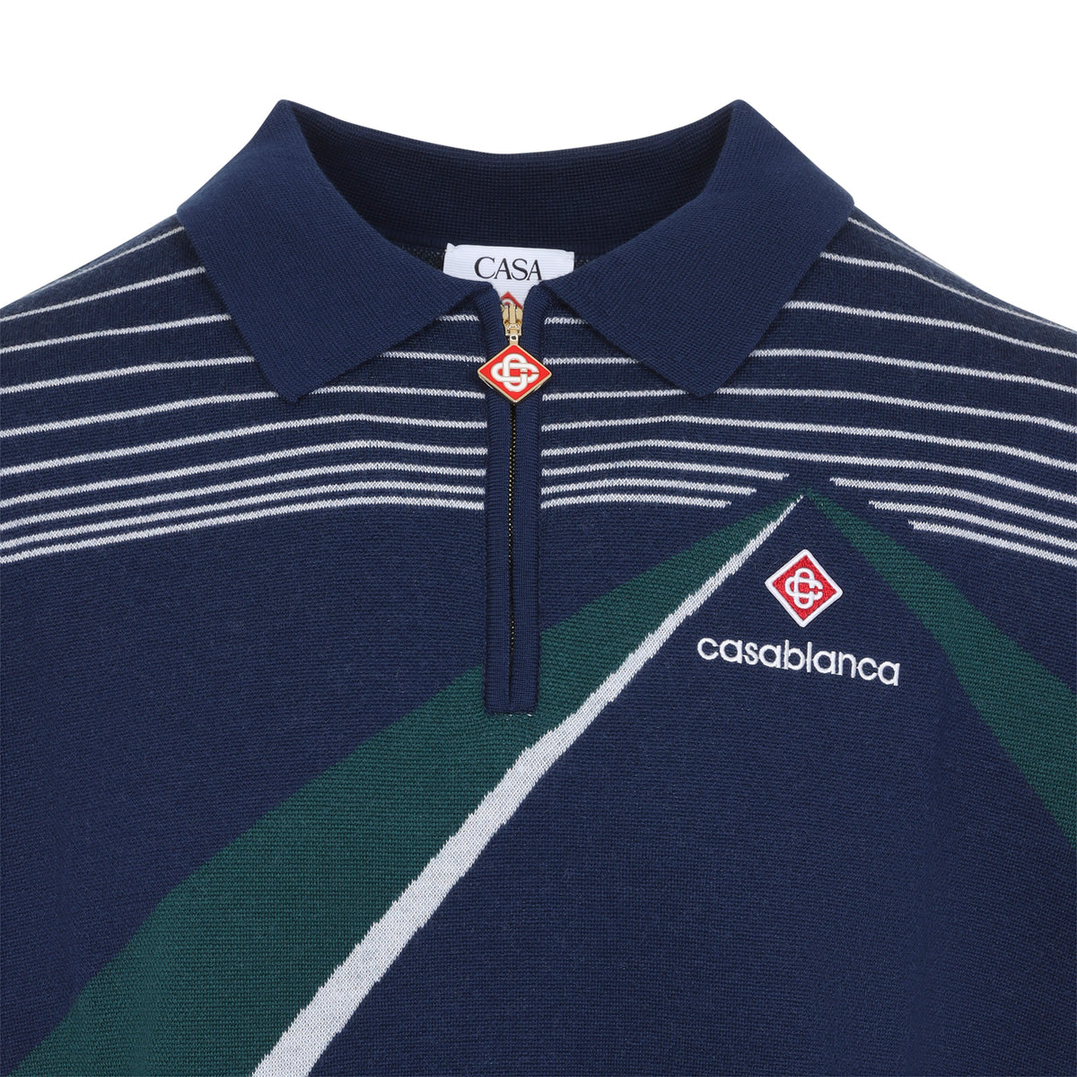 Casablanca Pyramid Jacquard Polo Shirt Men CASABLANCA