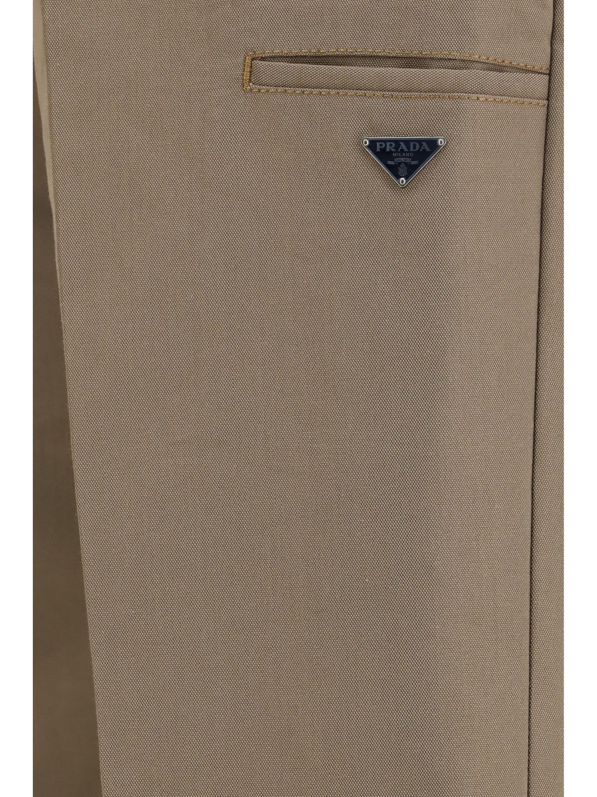 Prada Men Technical Wide-Leg Pants In Canvas PRADA