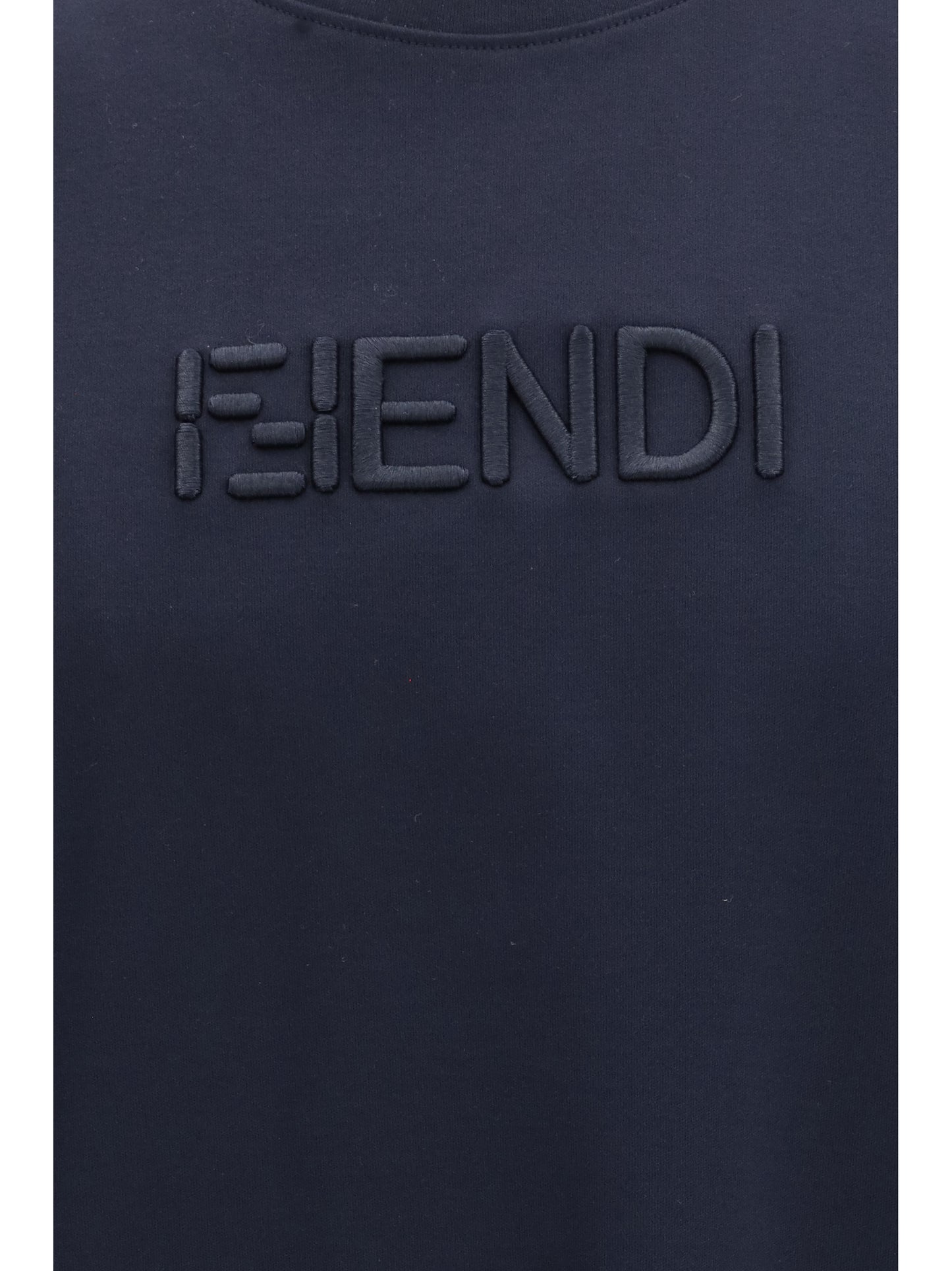Fendi Men Cotton T-Shirt With Embroidered Logo FENDI