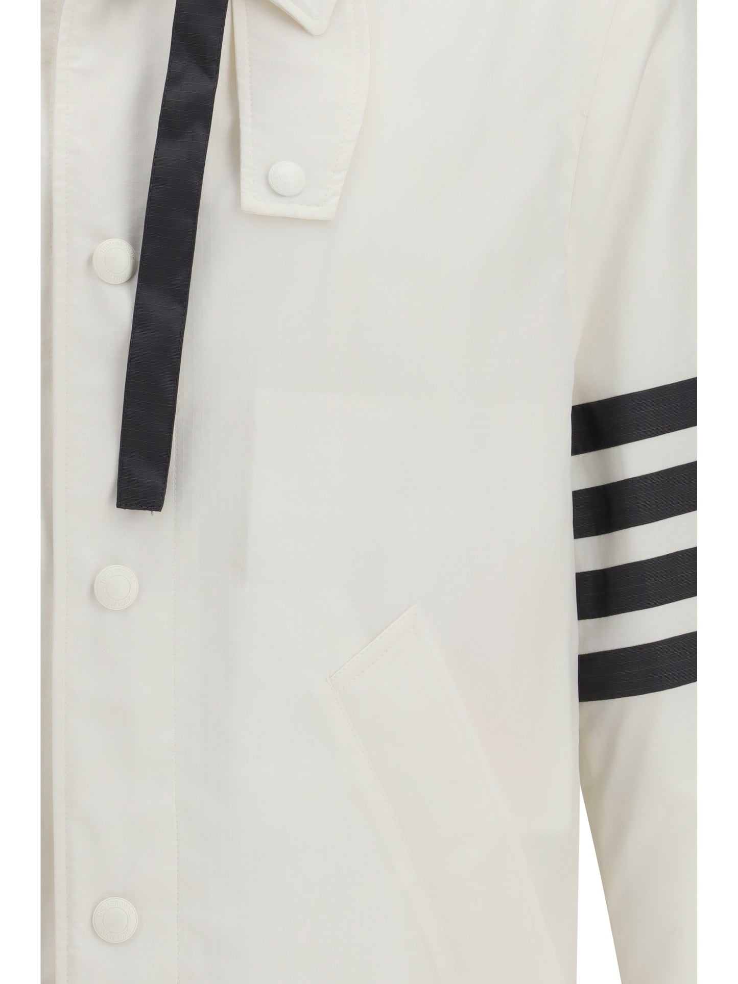 Thom Browne Men Unconstructed Hooded Bal Collar THOM BROWNE
