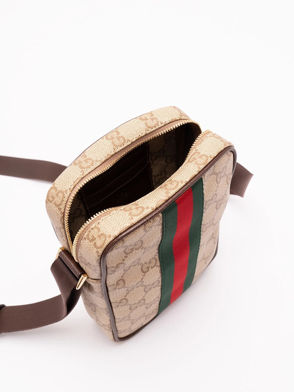Gucci Men `Gg Coated Web` Crossbody Bag GUCCI