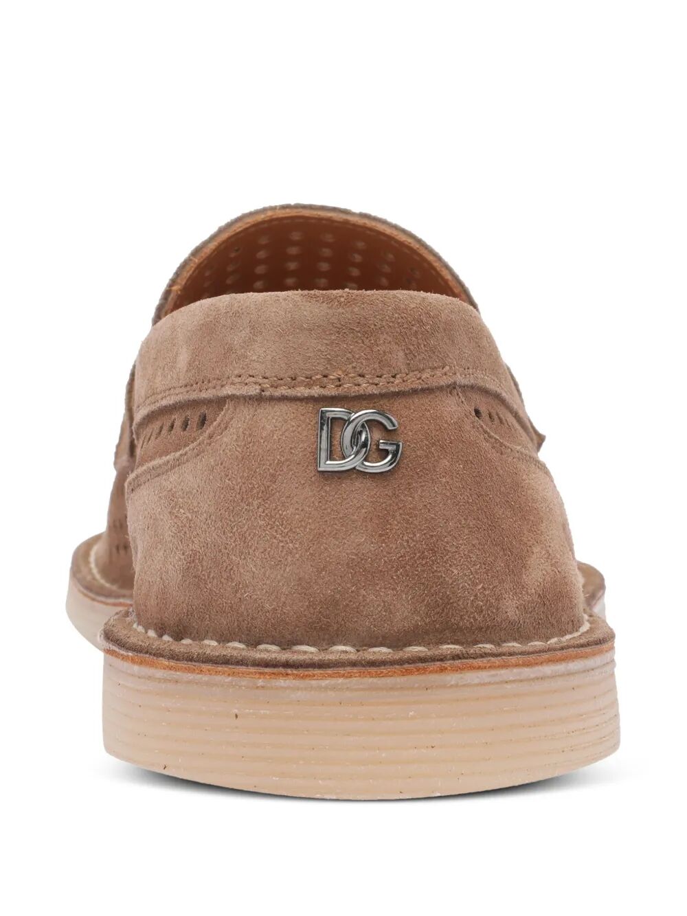 Dolce & Gabbana Men New Florio Perforated Suede Loafers DOLCE & GABBANA