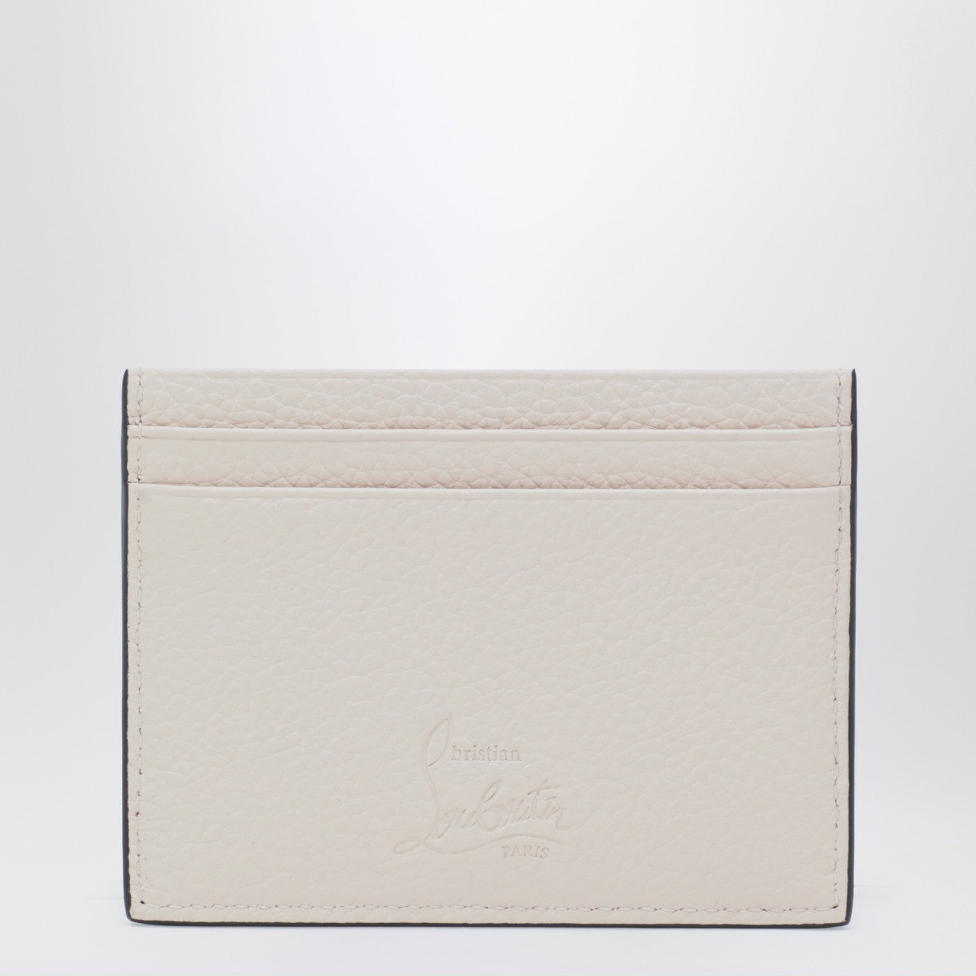 Christian Louboutin Kios Card Holder In Grained Calfskin And Spikes Women CHRISTIAN LOUBOUTIN