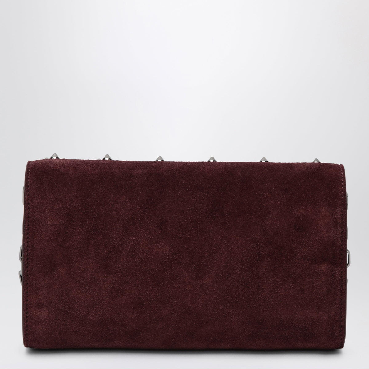 Christian Louboutin Paloma Studded Suede Wallet On Chain Burgundy Women CHRISTIAN LOUBOUTIN