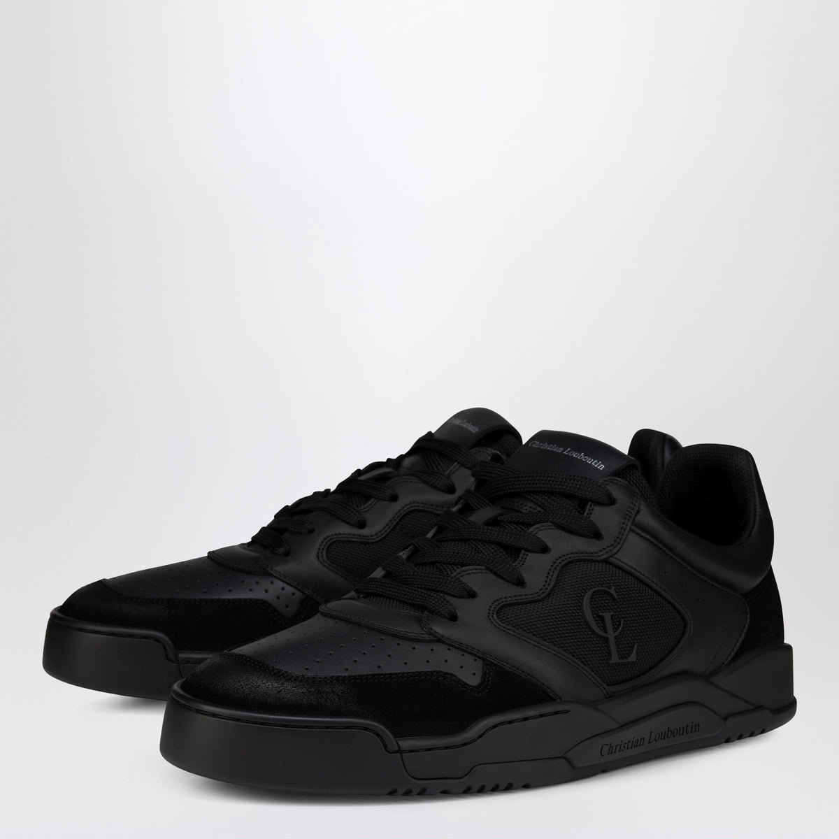 Christian Louboutin Black Bsktball 1 Retro Sneakers In Leather Men CHRISTIAN LOUBOUTIN