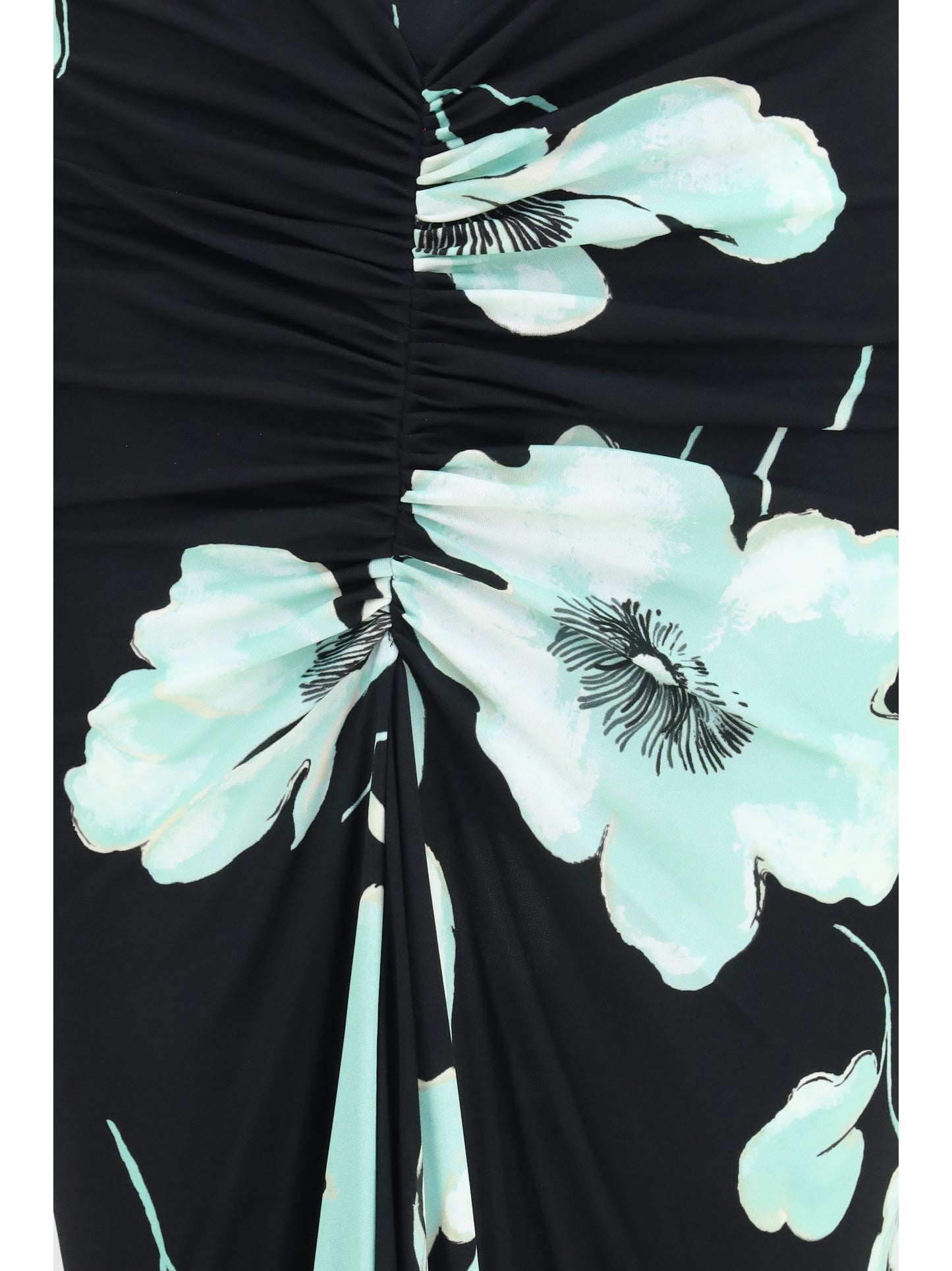 Alaïa Women Draped Floral Print Dress