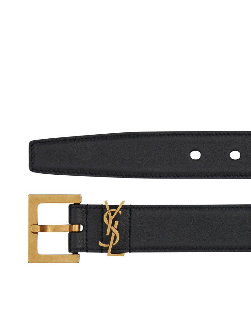 Saint Laurent Women Monogram Belt With Square Buckle In Smooth Leather SAINT LAURENT