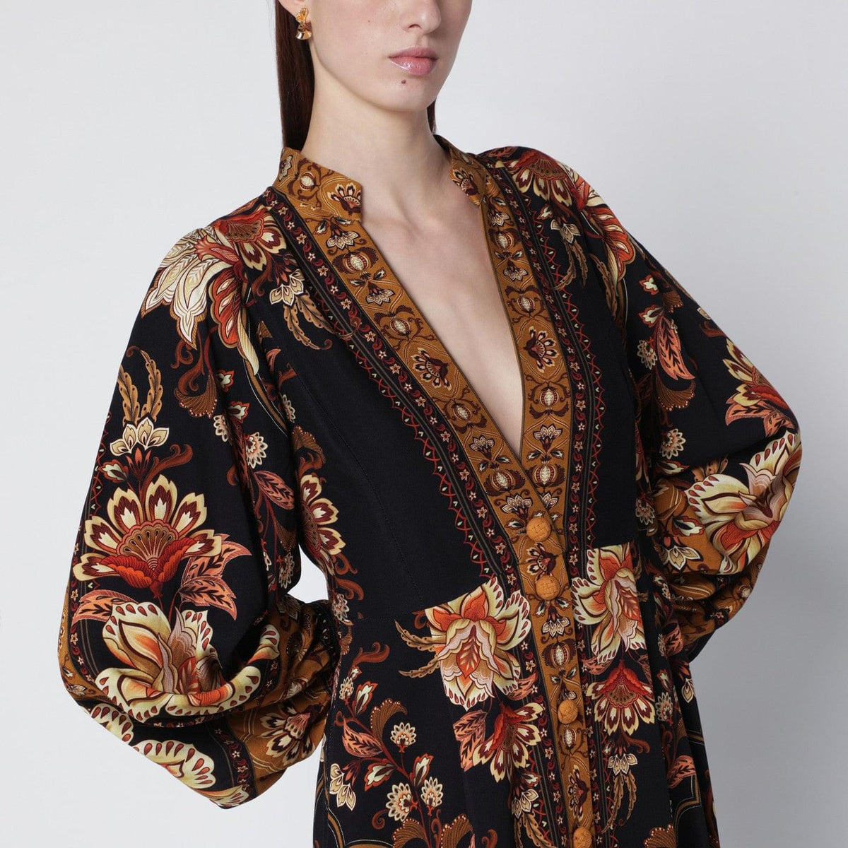 Farm Rio Black €Œmajestic Garden†Long Dress Women FARM Rio