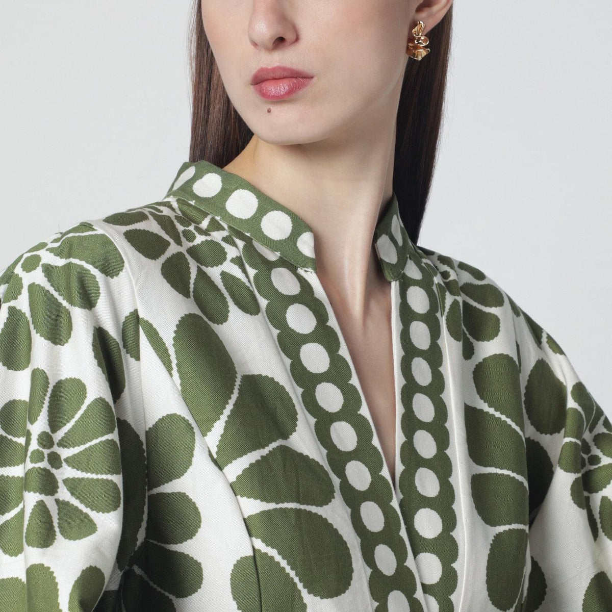 Farm Rio Palermo Dress With Green Print Women FARM Rio