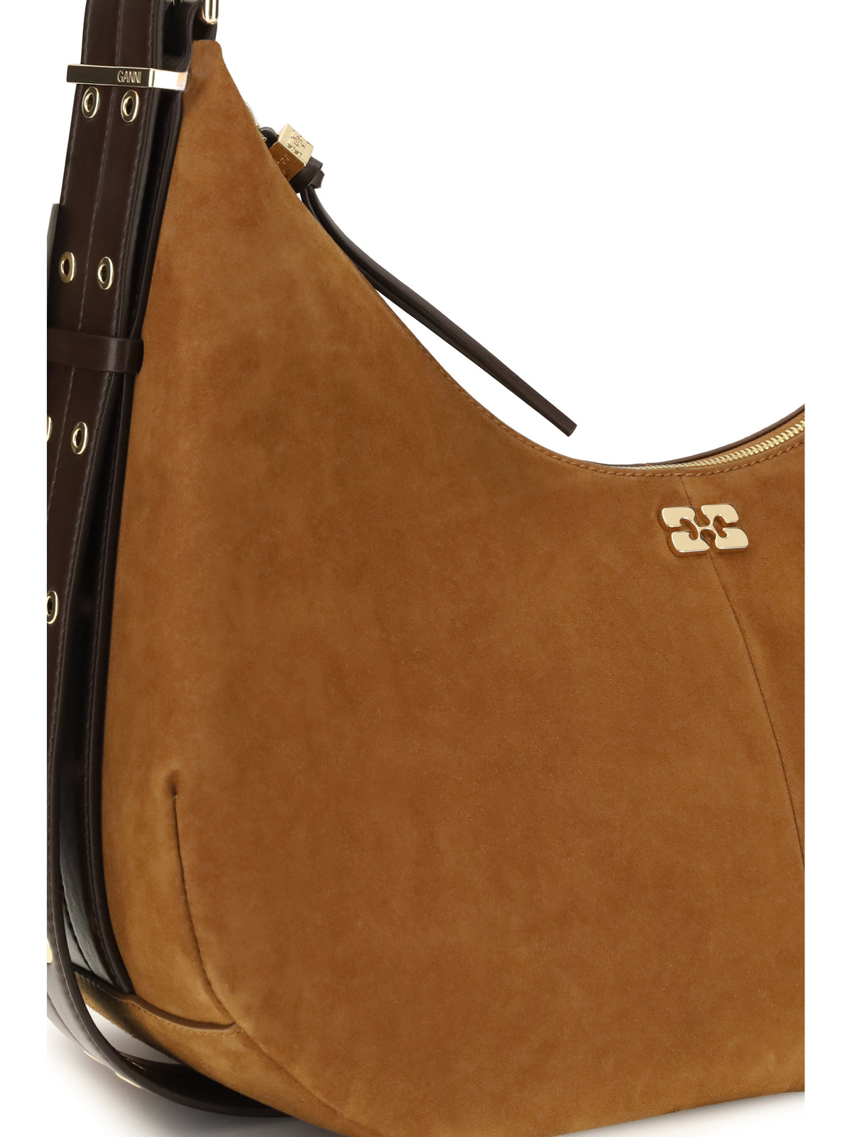 Ganni Women Suede Vegan Shoulder Bag GANNI