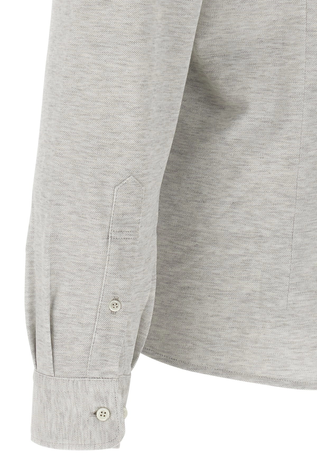 Brunello Cucinelli Men Piqué Cotton Shirt