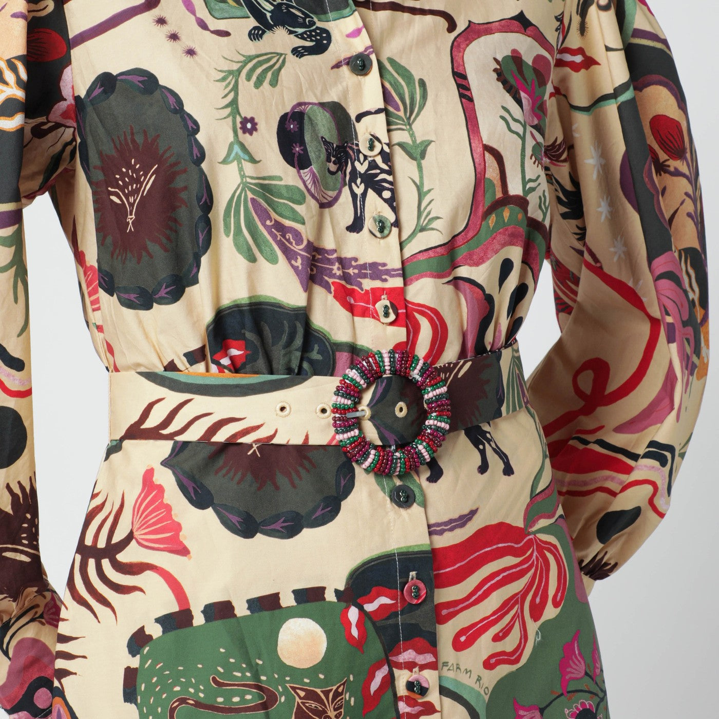 Farm Rio Short Multicolour Dress With Matching Belt Women FARM Rio