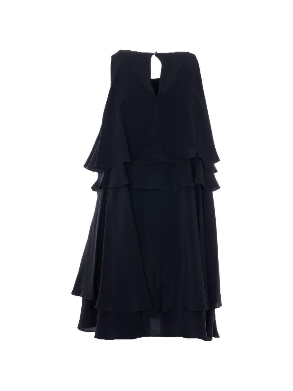 Ami Women Short Sleeveless Dress With Ruffles AMI PARIS