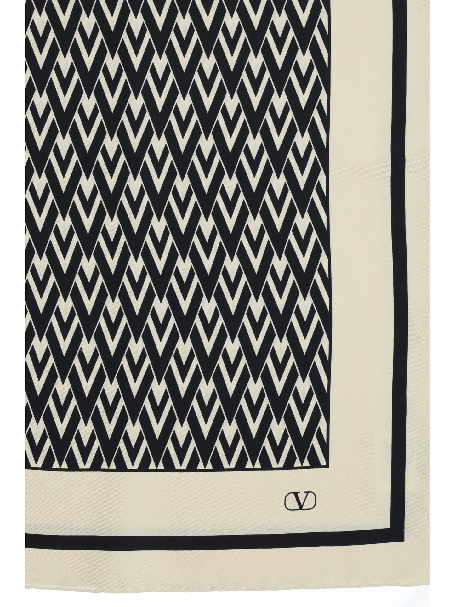 Valentino Garavani Women Silk Foulard With All-Over Monogram Print VALENTINO GARAVANI