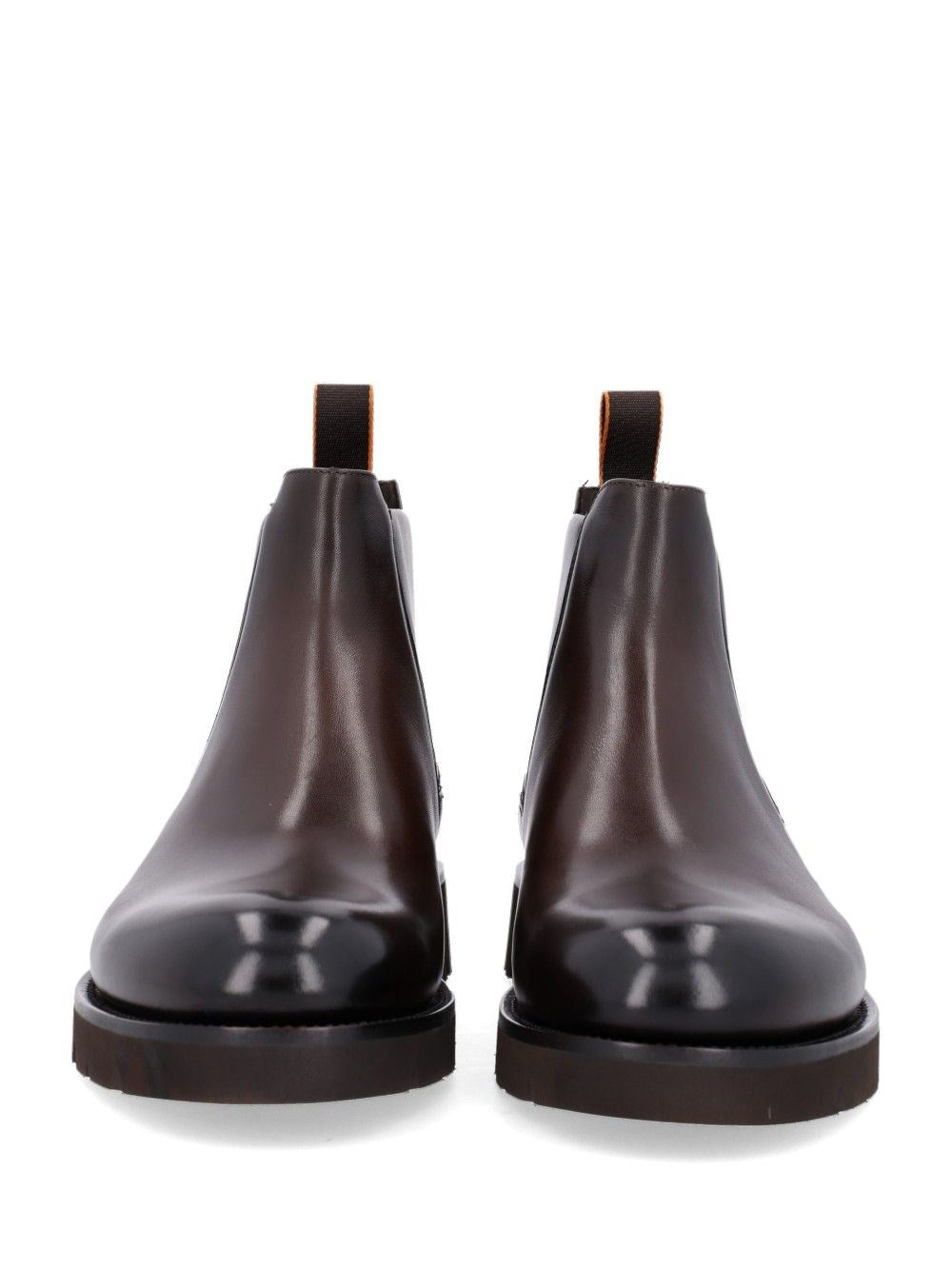 Santoni Men "Gio" Leather Ankle Boots SANTONI