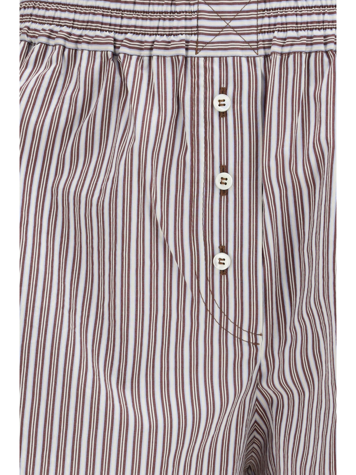 Brunello Cucinelli Women Striped Silk Shorts BRUNELLO CUCINELLI
