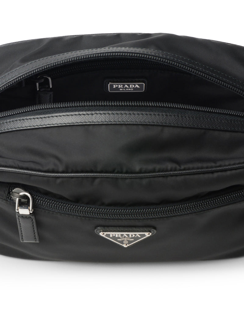Prada Men Travel Pouch In Re-Nylon And Saffiano PRADA
