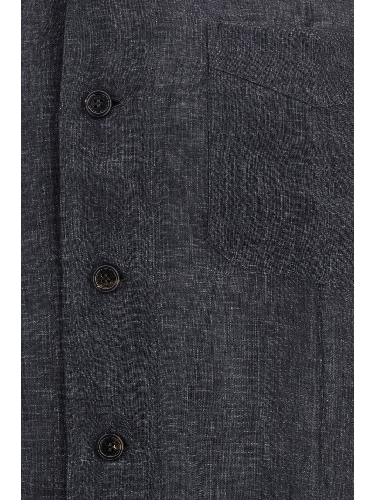 Brunello Cucinelli Men Easy Fit Linen Shirt BRUNELLO CUCINELLI