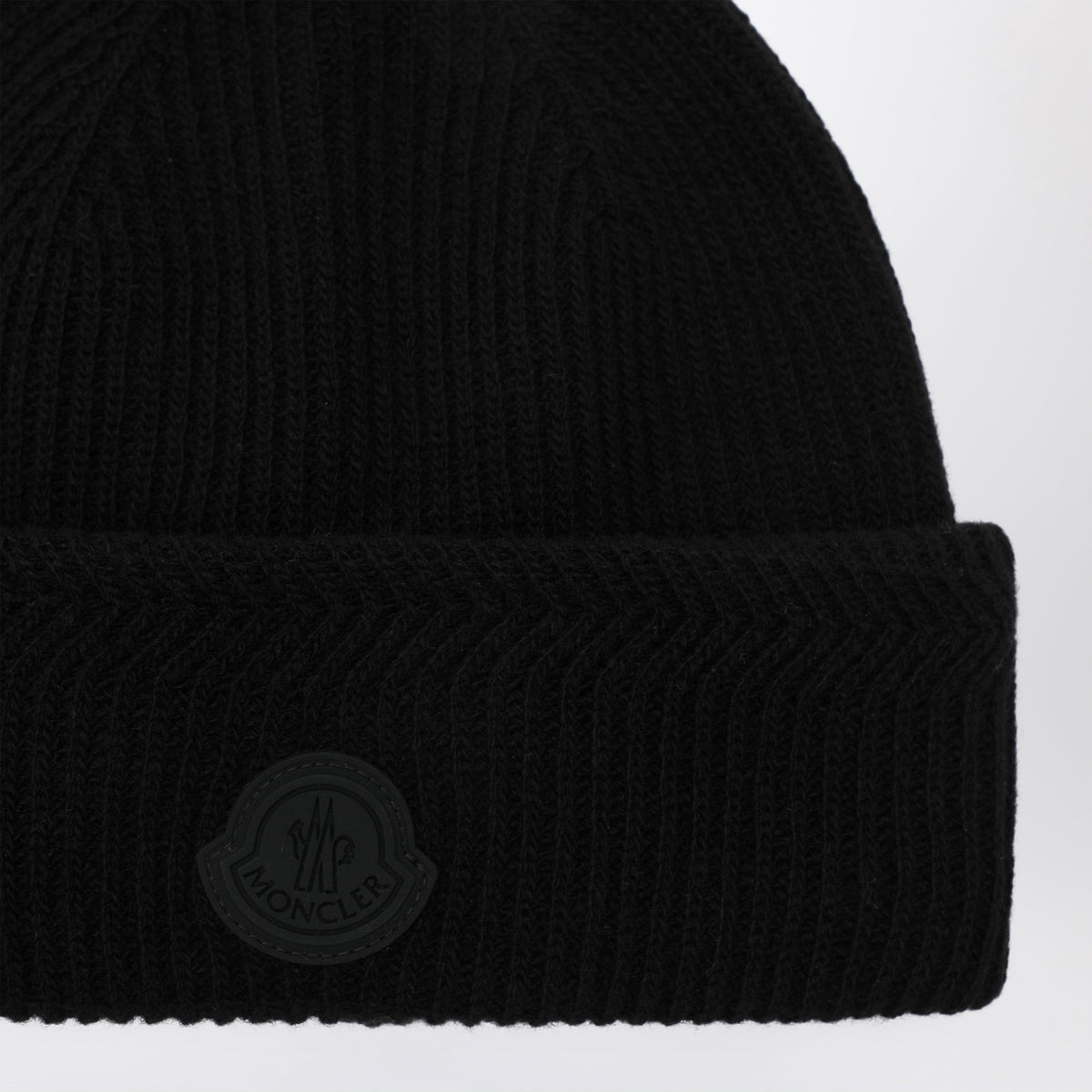 Moncler Black Wool And Cashmere Beanie Men