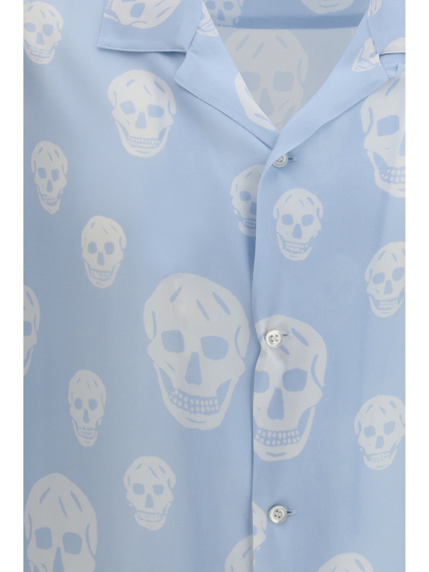 Alexander Mcqueen Men Skull-Printed Hawaiian Shirt ALEXANDER MCQUEEN