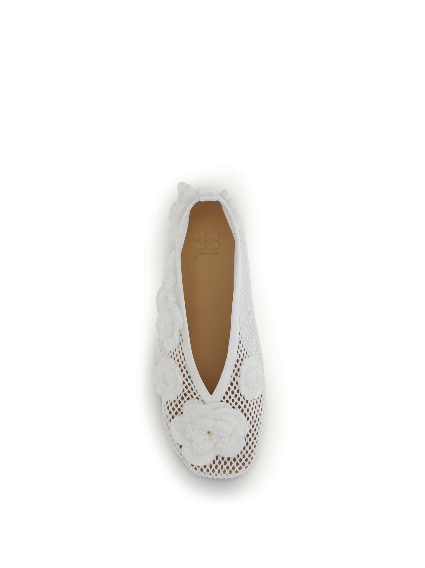 Ganni Women Jenny Mesh Ballerinas GANNI