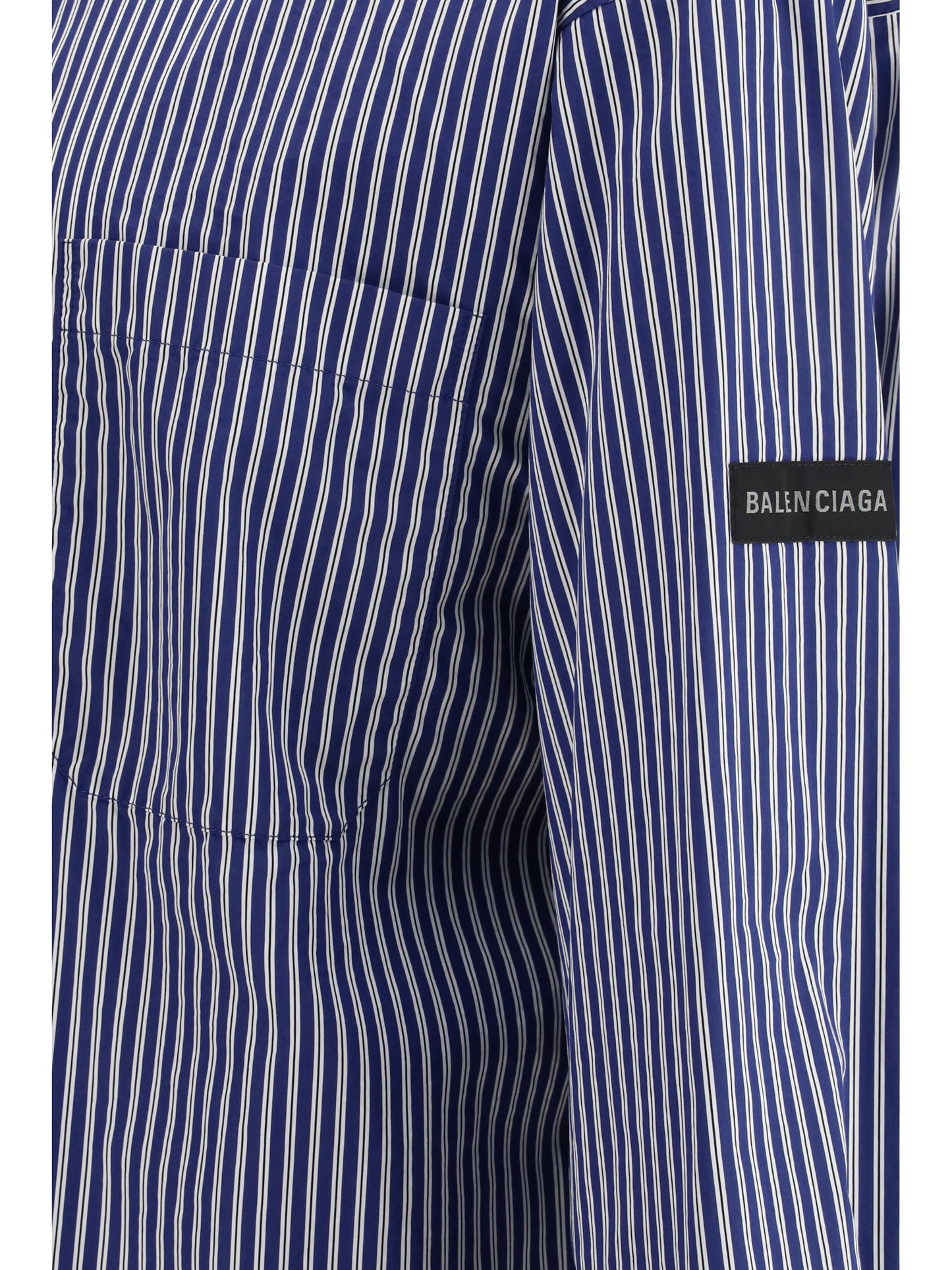 Balenciaga Men Embroidered Poplin Oversized Shirt BALENCIAGA