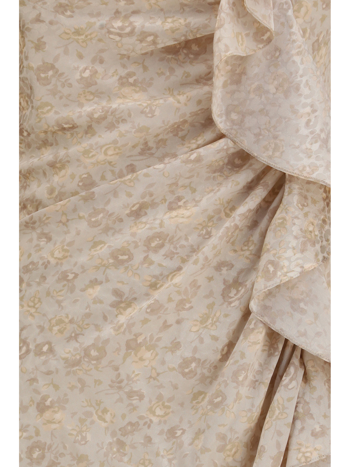 Alessandra Rich Women Jacquard Draped Dress With Flounces