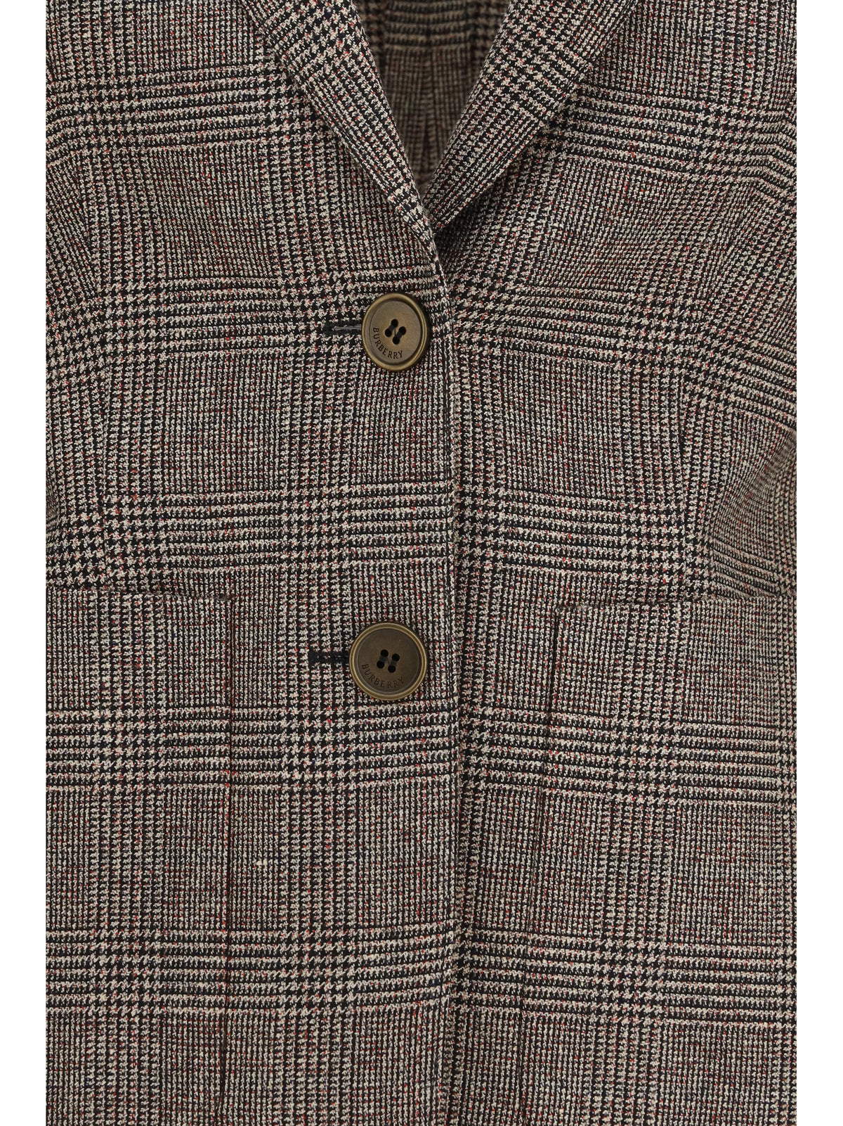 Burberry Women Single-Breasted Wool And Linen Blazer BURBERRY