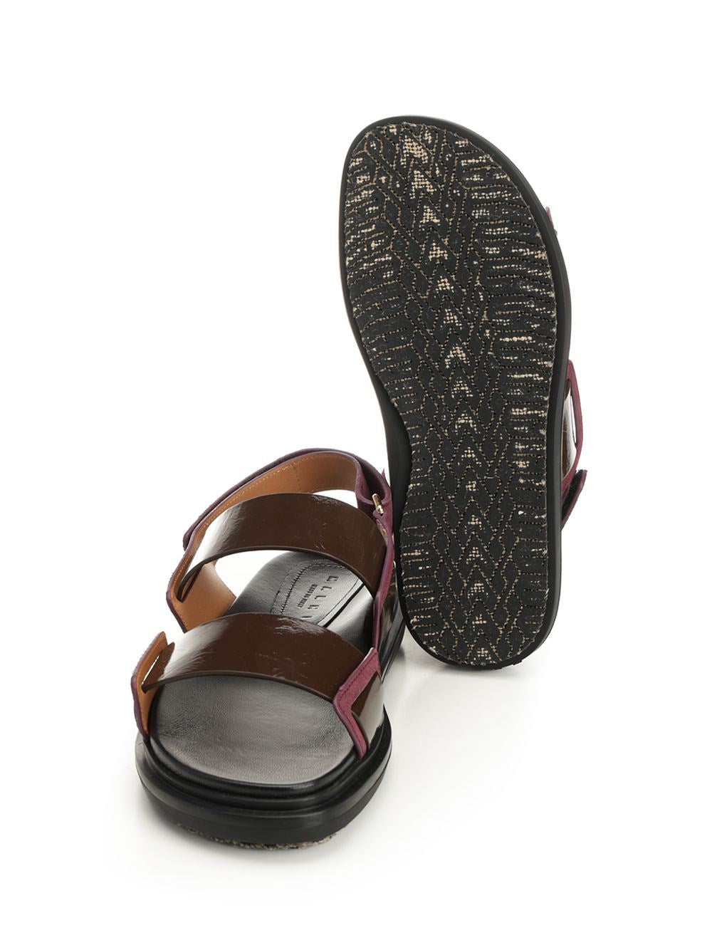 Marni Women "Fussbett" Two-Tone Leather Slingback Sandals MARNI