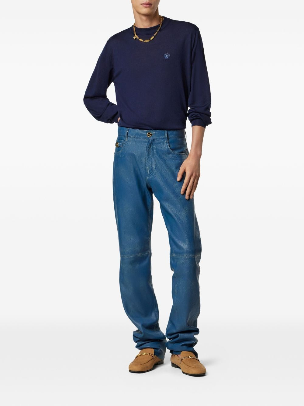 Versace Men "Medusa" Sweater In Wool, Silk And Cashmere VERSACE